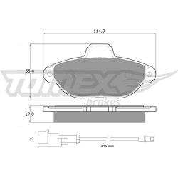stabdžių trinkelių rinkinys, diskinis stabdys
                                TOMEX Brakes                                