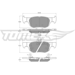 stabdžių trinkelių rinkinys, diskinis stabdys
                                TOMEX Brakes                                