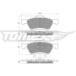 stabdžių trinkelių rinkinys, diskinis stabdys
                                TOMEX Brakes                                