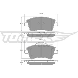 stabdžių trinkelių rinkinys, diskinis stabdys
                                TOMEX Brakes                                