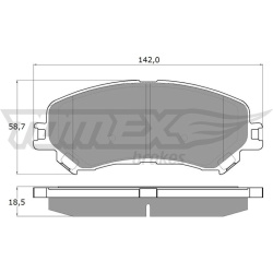 stabdžių trinkelių rinkinys, diskinis stabdys
                                TOMEX Brakes                                