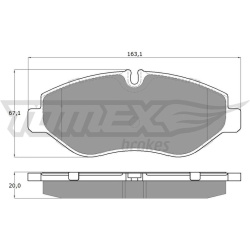 stabdžių trinkelių rinkinys, diskinis stabdys
                                TOMEX Brakes                                