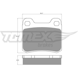 stabdžių trinkelių rinkinys, diskinis stabdys
                                TOMEX Brakes                                