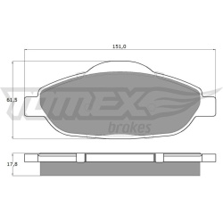 stabdžių trinkelių rinkinys, diskinis stabdys
                                TOMEX Brakes                                