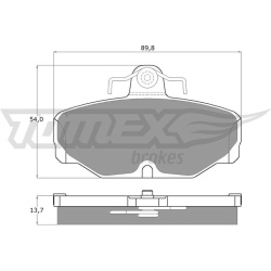 stabdžių trinkelių rinkinys, diskinis stabdys
                                TOMEX Brakes                                