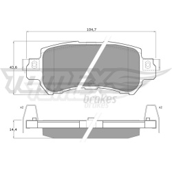 stabdžių trinkelių rinkinys, diskinis stabdys
                                TOMEX Brakes                                