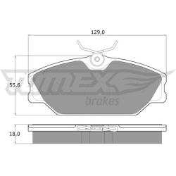 stabdžių trinkelių rinkinys, diskinis stabdys
                                TOMEX Brakes                                