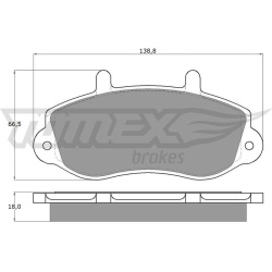 Stabdžių trinkelių rinkinys, diskinis stabdys
                                TOMEX Brakes                                