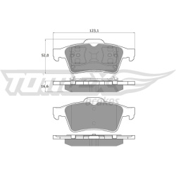 stabdžių trinkelių rinkinys, diskinis stabdys
                                TOMEX Brakes                                
