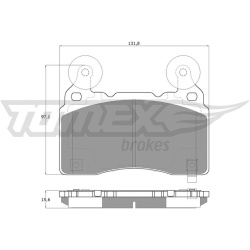 stabdžių trinkelių rinkinys, diskinis stabdys
TOMEX Brakes