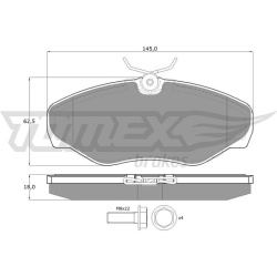 Stabdžių trinkelių rinkinys, diskinis stabdys
                                TOMEX Brakes                                