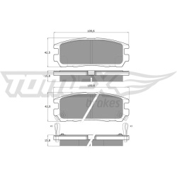 stabdžių trinkelių rinkinys, diskinis stabdys
                                TOMEX Brakes                                