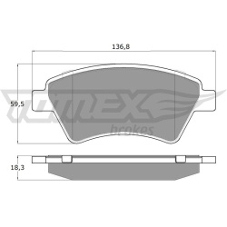 stabdžių trinkelių rinkinys, diskinis stabdys
                                TOMEX Brakes                                