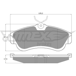 stabdžių trinkelių rinkinys, diskinis stabdys
                                TOMEX Brakes                                