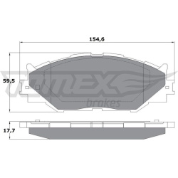 Stabdžių trinkelių rinkinys, diskinis stabdys
                                TOMEX Brakes                                