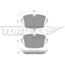 stabdžių trinkelių rinkinys, diskinis stabdys
                                TOMEX Brakes                                