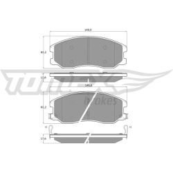 stabdžių trinkelių rinkinys, diskinis stabdys
                                TOMEX Brakes                                