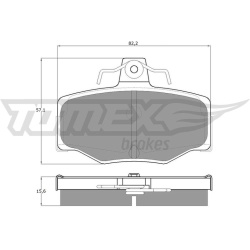 stabdžių trinkelių rinkinys, diskinis stabdys
                                TOMEX Brakes                                