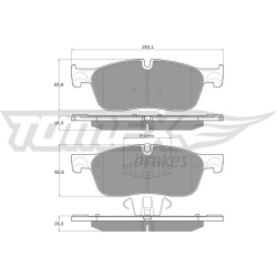 stabdžių trinkelių rinkinys, diskinis stabdys
                                TOMEX Brakes                                