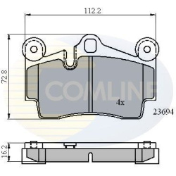 Stabdžių kaladėlės galinės
COMLINE CBP013