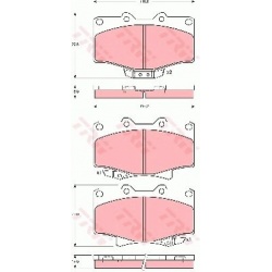 stabdžių trinkelių rinkinys, diskinis stabdys
                                TRW                                         