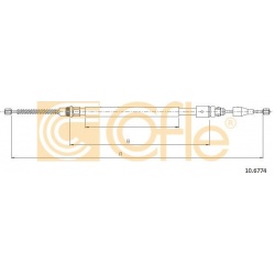 trosas, stovėjimo stabdys
                                COFLE                                                10.6774, Nenu