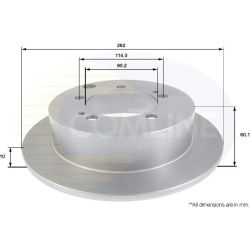 Stabdžių diskas (1VNT), galinis
                                COMLINE                                                ADC0