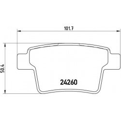 stabdžių trinkelių rinkinys, diskinis stabdys PRIME LINE
                                BREMBO                           