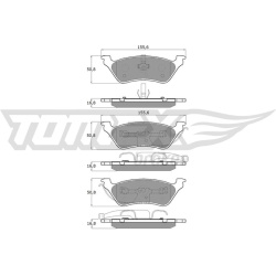 stabdžių trinkelių rinkinys, diskinis stabdys
                                TOMEX Brakes                                