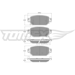 stabdžių trinkelių rinkinys, diskinis stabdys
                                TOMEX Brakes                                
