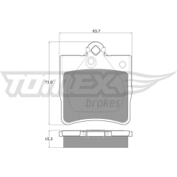 stabdžių trinkelių rinkinys, diskinis stabdys
                                TOMEX Brakes                                