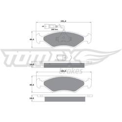 stabdžių trinkelių rinkinys, diskinis stabdys
                                TOMEX Brakes                                