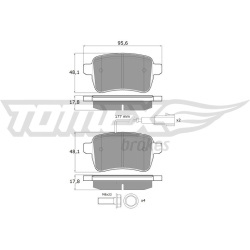 stabdžių trinkelių rinkinys, diskinis stabdys
                                TOMEX Brakes                                