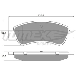 stabdžių trinkelių rinkinys, diskinis stabdys
                                TOMEX Brakes                                