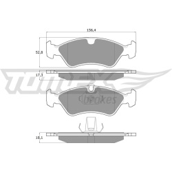 stabdžių trinkelių rinkinys, diskinis stabdys
                                TOMEX Brakes                                