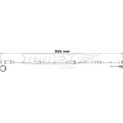 įspėjimo kontaktas, stabdžių trinkelių susidėvėjimas
                                TOMEX Brakes                     