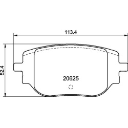stabdžių trinkelių rinkinys, diskinis stabdys PRIME LINE
                                BREMBO                           