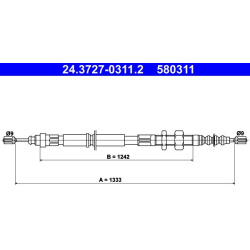 Trosas, stovėjimo stabdys
                                ATE                                                24.3727-0311.2,