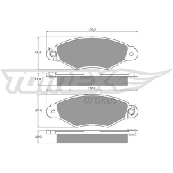 stabdžių trinkelių rinkinys, diskinis stabdys
                                TOMEX Brakes                                