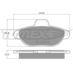 stabdžių trinkelių rinkinys, diskinis stabdys
                                TOMEX Brakes                                
