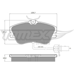 stabdžių trinkelių rinkinys, diskinis stabdys
                                TOMEX Brakes                                