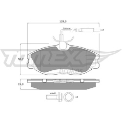 stabdžių trinkelių rinkinys, diskinis stabdys
                                TOMEX Brakes                                