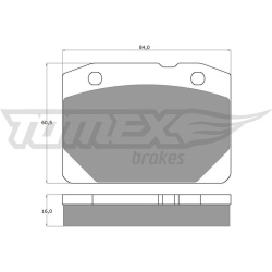 stabdžių trinkelių rinkinys, diskinis stabdys
                                TOMEX Brakes                                