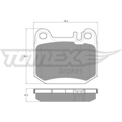 Stabdžių trinkelių rinkinys, diskinis stabdys
                                TOMEX Brakes                                
