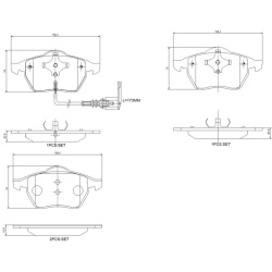 stabdžių trinkelių rinkinys, diskinis stabdys XTRA LINE
                                BREMBO                            