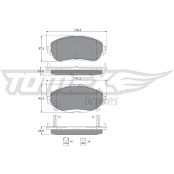 stabdžių trinkelių rinkinys, diskinis stabdys
                                TOMEX Brakes                                