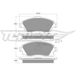 stabdžių trinkelių rinkinys, diskinis stabdys
                                TOMEX Brakes                                