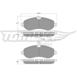 stabdžių trinkelių rinkinys, diskinis stabdys
                                TOMEX Brakes                                