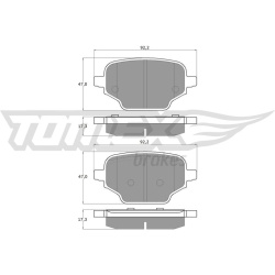 stabdžių trinkelių rinkinys, diskinis stabdys
                                TOMEX Brakes                                