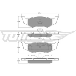 stabdžių trinkelių rinkinys, diskinis stabdys
                                TOMEX Brakes                                